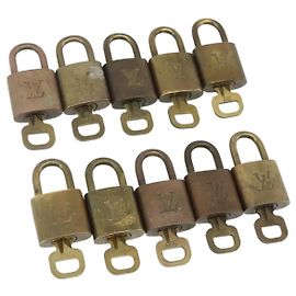 LOUIS VUITTON Set di 10 Lucchetti in Metallo Dorato LV Auth 167227 D'oro