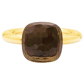 Anello Pomellato, "Nudo Classique", due ori e quarzo affumicato. Altro