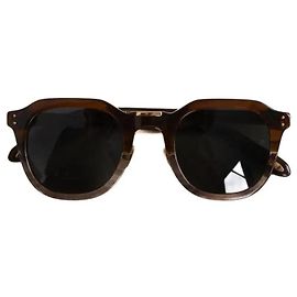 Linda Farrow Óculos retro marrons Marrom