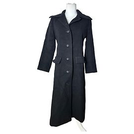 Vintage Givenchy Nouvelle Boutique Wollmantel Schwarz S Schwarz