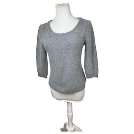 Vintage Balenciaga La Mode Angora-Wollpullover grau M Grau