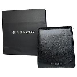 Vintage Givenchy Saffiano Leather Bifold Wallet Black Black