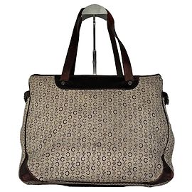 Céline Bolso tote de lona recubierta Celine Macadam C Monogram vintage beige burdeos Beige