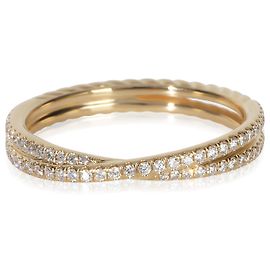 David Yurman Yellow Gold Diamond Crossover Micro Pave Ring Other