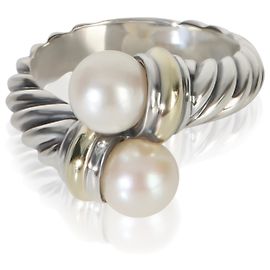 Anello Bypass in Perla in Oro Giallo e Argento Sterling di David Yurman Altro