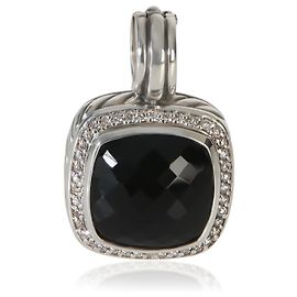 David Yurman Sterling Silver Onyx and Diamond Albion Pendant Other