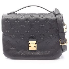 Louis Vuitton Pochette Metis MM Handbag Black Monogram