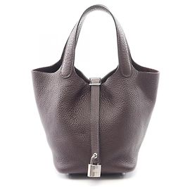 Bolsa Hermès Picotin Lock PM Marrom