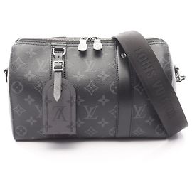 Louis Vuitton City Keepall Shoulder Bag Brown Black Monogram