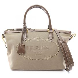 Bolsa de mão Prada bege e marrom Marrom Bege