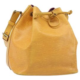 Louis Vuitton Petit Noe Handbag Epi Leather Medium Yellow