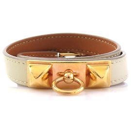 Pulseira Charm Double Tour Rivale Hermès Dourado Cru