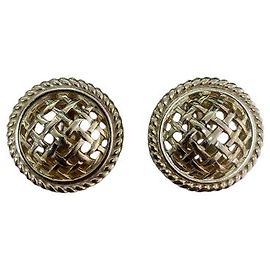 Christian Dior Golden Button Earrings Other