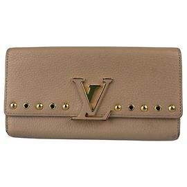 Cartera Larga Louis Vuitton Capucines Beige