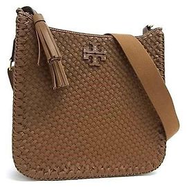 Bolsa de ombro em couro marrom Tory Burch Marrom