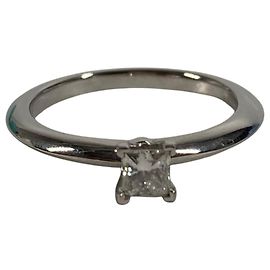 Tiffany & Co. Diamond Princess Cut Platinum Band Ring Other