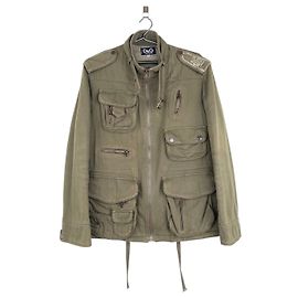 Giacca da campo militare con più tasche Dolce & Gabbana AW03 Verde