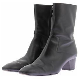 Botas Hermès em couro preto Preto