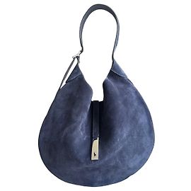 Sac Polo Ralph Lauren ID en daim bleu marine Bleu