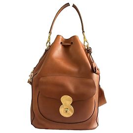 Sac Ralph Lauren « Ricky » seau en cuir marron Marron
