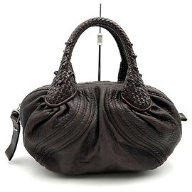 Borsa in pelle Fendi Spy Marrone