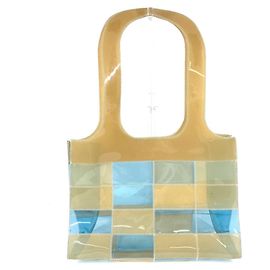 Sac Patchwork Chanel CC Coco Mark en Beige et Bleu Bleu Beige
