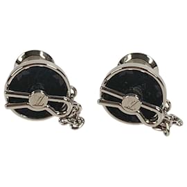 Gemelli Pinlock Monogram Eclipse Louis Vuitton Nero Argento