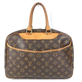 Sac à main Mini Boston Deauville Monogram Louis Vuitton Marron