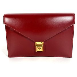 Hermès HERMES Bolsa Flap Vintage Medor Logo Marrom