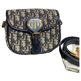 Borsa a tracolla Dior H Bobby piccola nera in tessuto Nero