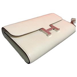 Hermès Constance to go em couro Epsom branco Branco