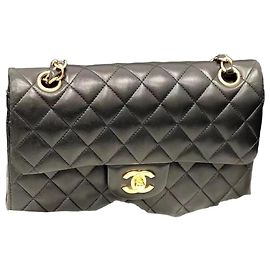 Chanel Piccola Borsa a Catena in Agnello Nero Nero