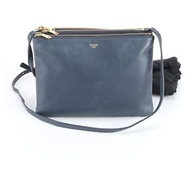 Céline Borsa a tracolla in pelle Celine Trio Blu navy