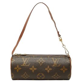 Conjunto de bolsa e pouch Monogram Papillon Louis Vuitton Marrom