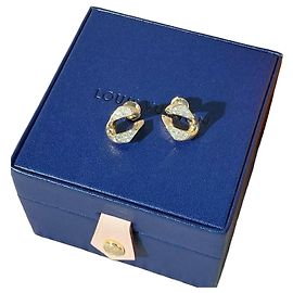Pendientes Louis Vuitton Cuban Chain de diamantes y oro 18k Dorado