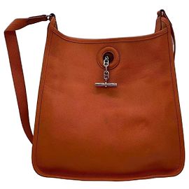 Hermès Vespa Shoulder Bag Orange Leather Orange