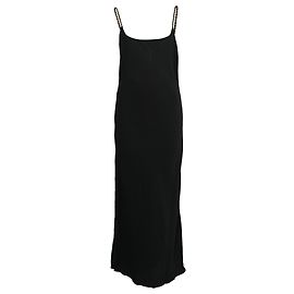 Vestido midi com alça de corrente Anine Bing em viscose preta Preto