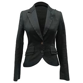 Autre Marque  MCQ Alexander Mcqueen Single-Breasted Blazer in Black Cotton  Black