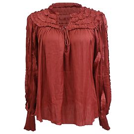Mila Rüschbluse aus rotem Polyester von Ulla Johnson Rot Bordeaux