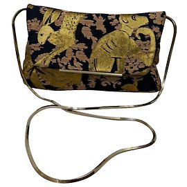 Bolsa transversal em jacquard Lanvin em algodão preto Preto