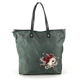 Bolsa de ombro com logo triangular B4605C da Prada Marrom