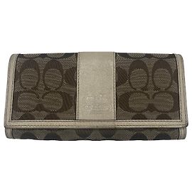 Coach Abby wallet Canvas medium Beige