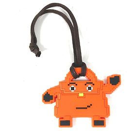 Chaveiro Kelly Doll Hermès em borracha laranja Laranja