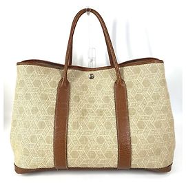 Hermès Garden Party MM Toile Sole H Bege