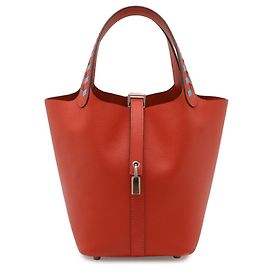 Hermès Hermes Picotin Lock PM Tote Bag Red