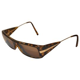 Occhiali da sole Prada Marrone Oro Plastica Marrone D'oro