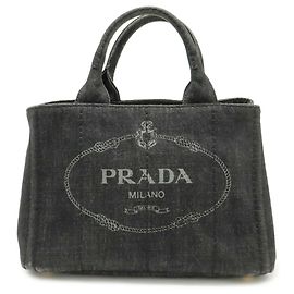 Prada Canapa Tote Bag Black