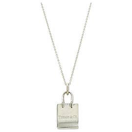 Colar com Motivo de Bolsa de Prata Tiffany & Co. Prata