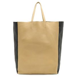 Céline Sac cabas bicolore horizontal Celine Noir Beige