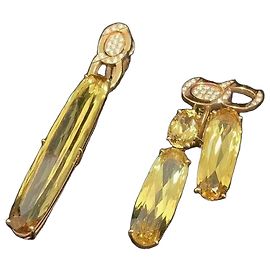 Orecchini Chanel in smeraldi e diamanti D'oro